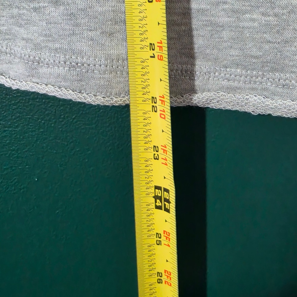 Wild Fable Heathered Grey Cropped Short Sleeve Sweatshirt XXL Raw Hem Crewneck - Picture 3 of 7